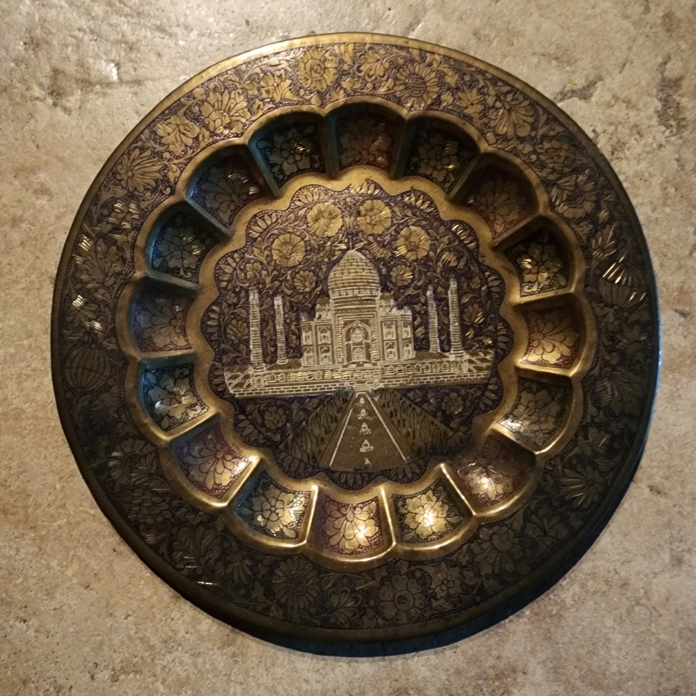 Brass Vintage Taj Mahal Wall Art